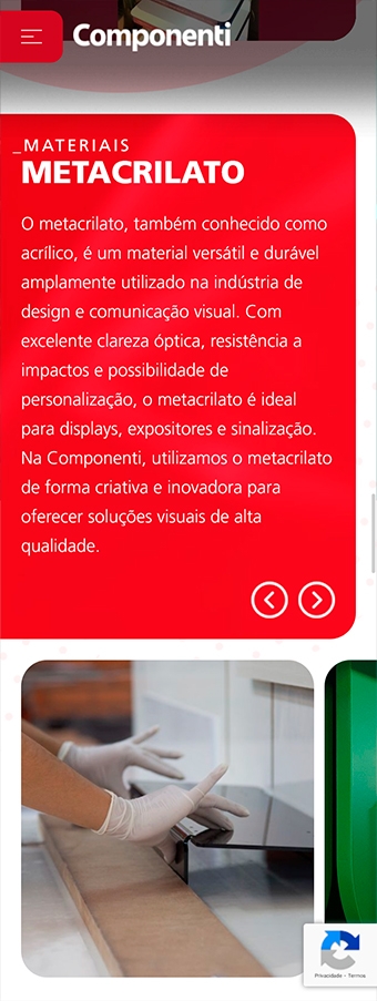tela mobile do site componenti.com.br/