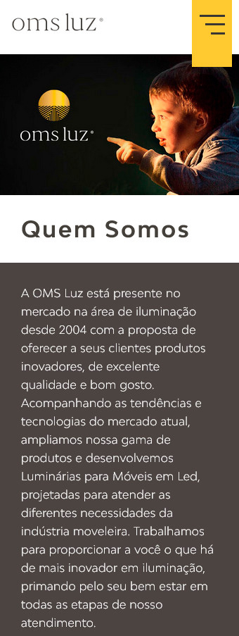 tela mobile do site omsluz.com.br