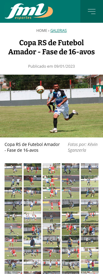 tela mobile do site fmlesportes.com.br
