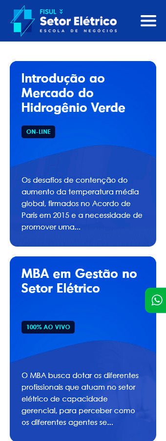 tela mobile do site negocios.fisul.edu.br