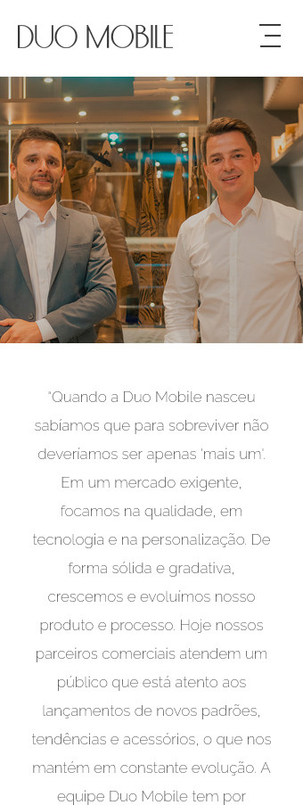 tela mobile do site duomobile.com.br
