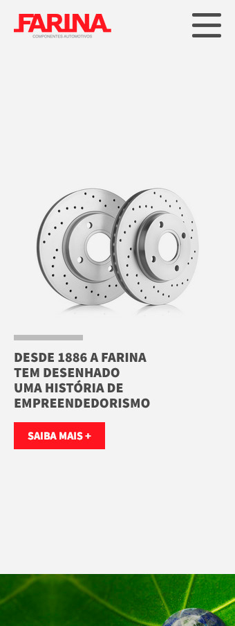 tela mobile do site www.farina.com.br