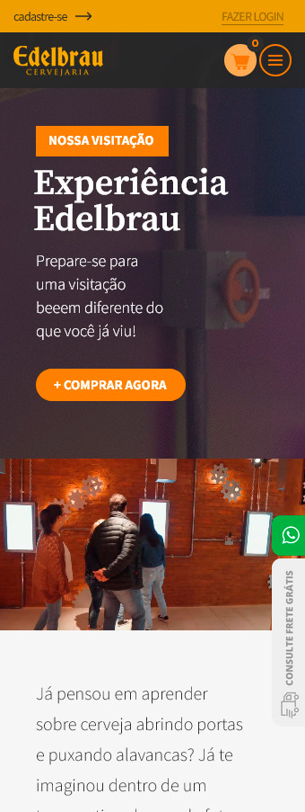 tela mobile do site edelbrau.com.br